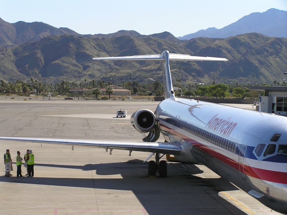 Airplane at Palm Springs, California.