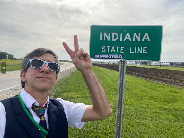 The Indiana-Ohio boundary